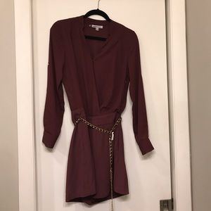 MAROON ROMPER W/ BELT🌼🌼🌼JENNIFER LOPEZ’S LINE